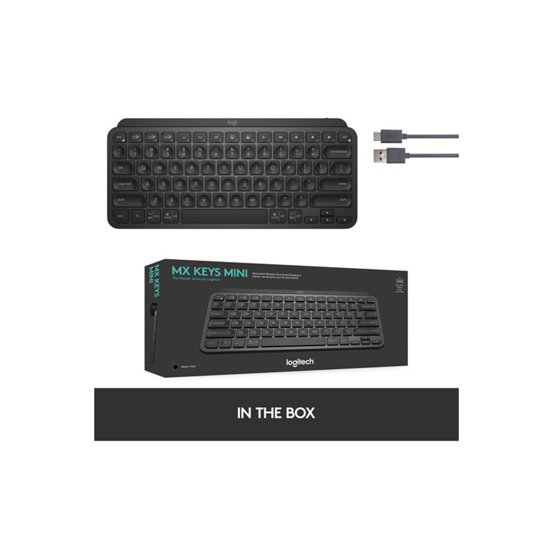 Logitech MX Keys Mini Wireless Keyboard - Black in Qatar Logitech MX Keys Mini Wireless Keyboard - Black in Qatar